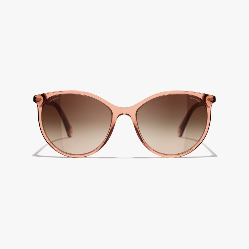 Chanel Pantos Light Brown Acetate Sunglasses